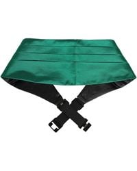 Dolce & Gabbana - Green Men 100% Silk Belt Waist Cummerbund - Lyst