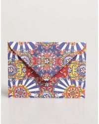 Dolce & Gabbana - Carretto Siciliano Envelope Post Card Holder - Lyst