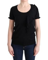 Marghi Ló - Black 100% Lana Wool Top Blouse T - Lyst