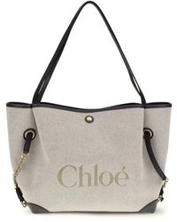 Chloé - Gray Cotton Shoulder Bag - Lyst