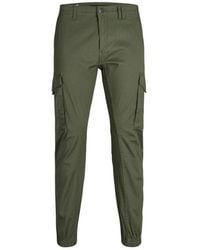 Jack & Jones - Green Cotton Skinny Pants - Lyst
