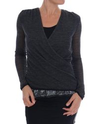 Ermanno Scervino - Wool Lace Top Long Sleeved T-Shirt - Lyst