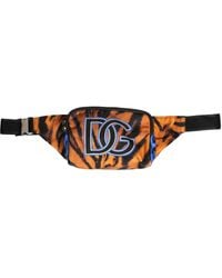 Dolce & Gabbana - Brown Tiger Print Nylon Fanny Waist Pack Borse Men Bag - Lyst