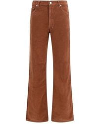 Haikure - Brown Cotton Casual Pants - Lyst