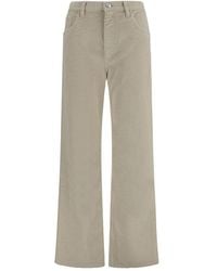 Marni - Beige Cotton Flared Pants - Lyst