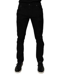 Dolce & Gabbana - Slim Fit Distressed Jeans - Lyst