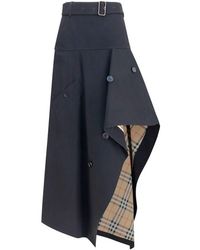 Burberry - Skirt Heather Asymmetric - Lyst
