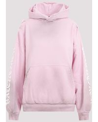 Balenciaga - Light Pink Cotton Medium Fit Hoodie - Lyst