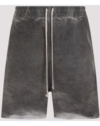 Rick Owens - Dark Dust Cotton Shorts - Lyst
