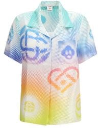 CASABLANCA - Halftone Logo Short-Sleeve Shirt - Lyst