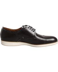 Pollini - Dark Brown Leather Derby Lace Up Dress Formal Shoes - Lyst