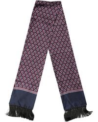 Dolce & Gabbana - Geometric Pattern Silk Fringe 142Cm X 15Cm Scarf - Lyst