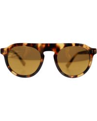Dolce & Gabbana - Acetate Round Leopard Print Eyewear Sunglasses - Lyst