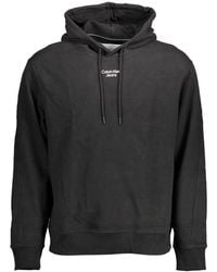 Calvin Klein - Black Cotton Men Sweatshirt - Lyst