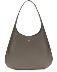 KHAITE - Gray Calf Leather Bos Taurus Handbag - Lyst