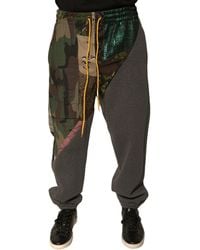 Dolce & Gabbana - Patchwork Cotton Jogger Sweatmen's Pants - Lyst