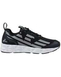 EA7 - Bicolor Polyester Athletic Sneakers - Lyst