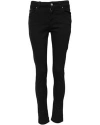 Dolce & Gabbana - Black Cotton Skinny Denim Jeans - Lyst