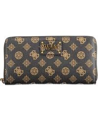 Guess - Elegant Brown Wallet With Multiple Compartments - Lyst