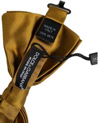 Dolce & Gabbana - Mustard Silk Adjustable Neck Papillon Bow Tie - Lyst