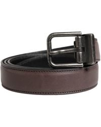 Dolce & Gabbana - Classic Leather Metal Buckle Belt Calf - Lyst