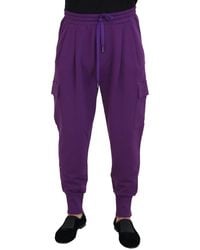 Dolce & Gabbana - Cotton Cargo Sweat Jogging Pants - Lyst