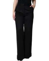Dolce & Gabbana - Cashmere Mid Waist Boot Cut Pants - Lyst