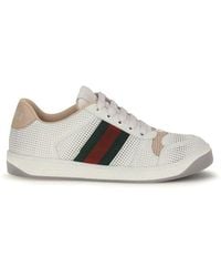 Gucci - White Calf Leather Bos Taurus Athletic Sneakers - Lyst