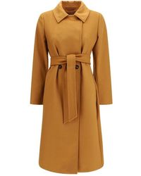 Max Mara - Beige Wool Oves Aries Coat - Lyst