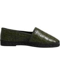 Dolce & Gabbana - Green Exotic Leather Espadrilles Slip On Shoes - Lyst