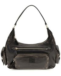 Miu Miu - Brown Calf Leather Bos Taurus Shoulder Bag - Lyst