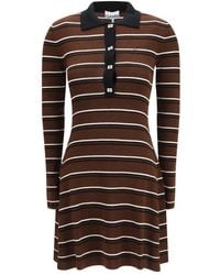 Ganni - Brown Wool Oves Aries Casual Dress - Lyst