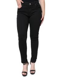 Dolce & Gabbana - Cotton Stretch Skinny Denim Jeans - Lyst