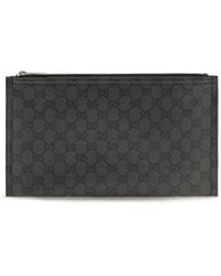 Gucci - Black Fabric Clutch Bag - Lyst