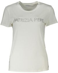 Patrizia Pepe - Chic Sparkling Crew Neck Tee - Lyst