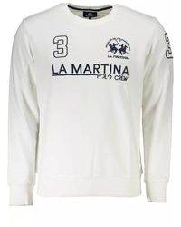 La Martina - White Cotton Sweater - Lyst