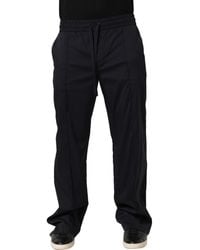 Dolce & Gabbana - Black Nylon Straight Jogger Sweatpants Pants - Lyst