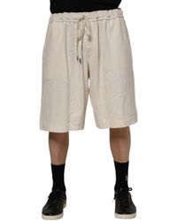 Dolce & Gabbana - Ivory Cotton Men Bermuda Sweatshorts Shorts - Lyst