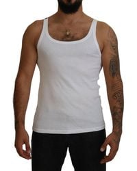 Dolce & Gabbana - Elegant Sleeveless Tank T-Shirt - Lyst