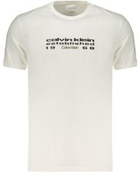 Calvin Klein - White Cotton Men's T - Lyst