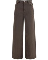 P.A.R.O.S.H. - Brown Cotton Casual Pants - Lyst