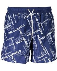 KARL LAGERFELD - Polyester Swim Boxer - Lyst