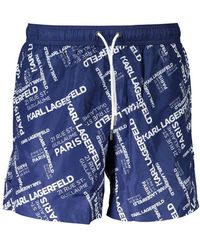 KARL LAGERFELD - Polyester Swim Boxer - Lyst