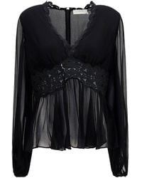 Zimmermann - Luna Peplum Blouse - Lyst