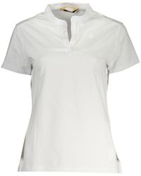 K-Way - Chic V-Neck Cotton Tee With Iconic Appliqué - Lyst