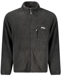 Fila - Black Polyester Jacket - Lyst