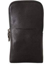 Dolce & Gabbana - Black Leather Purse Double Belt Strap Multi Kit Wallet - Lyst