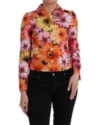 Dolce & Gabbana - Multicolor Daisy Print Floral Fantasy Jacket - Lyst