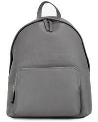 Burberry - Abbeydale Branded Charcoal Grey Pebbled Leather Backpack Bookbag - Lyst