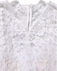 Dolce & Gabbana - Cotton Floral Lace Long Gown Dress Nylon Viscose - Lyst